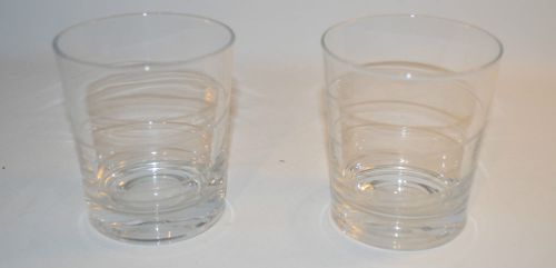 Set of 2 piece Whiskey Bourbon Glasses Heavy Base