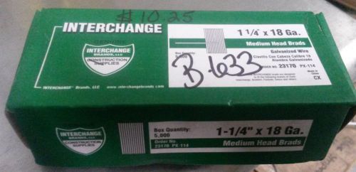 Interchange Medium Head Brads 1-1/4&#034; x 18 Ga.