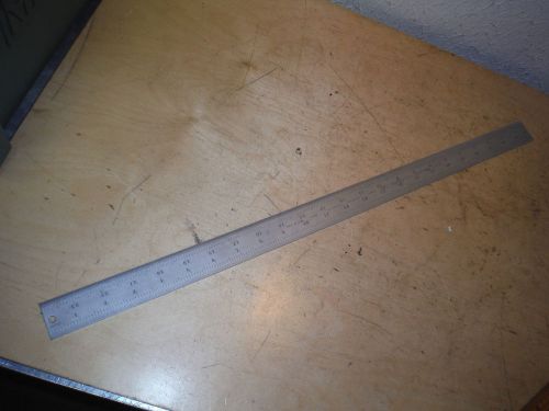 24&#034; STARRETT MACHINIST RULE SCALE NO. C416R 32N 64TH 50TH 100TH