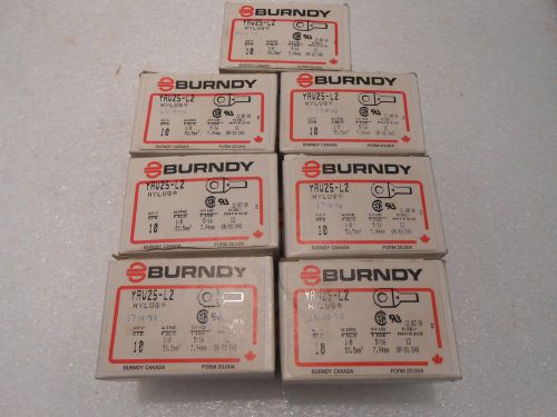 Burndy yav25-l hylug 1/0 flex 5/16&#034; stud 1 hole copper compression new lot of 70 for sale