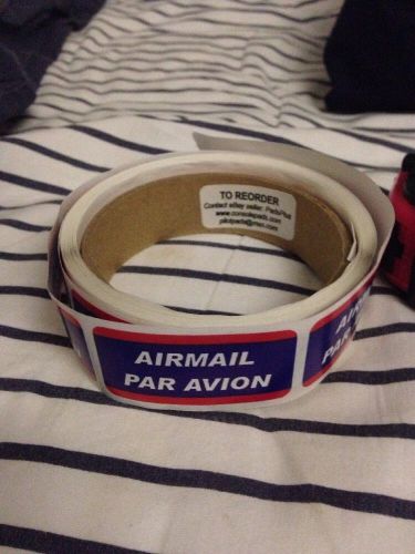 &#034;AIRMAIL PAR AVION&#034;  Label Roll