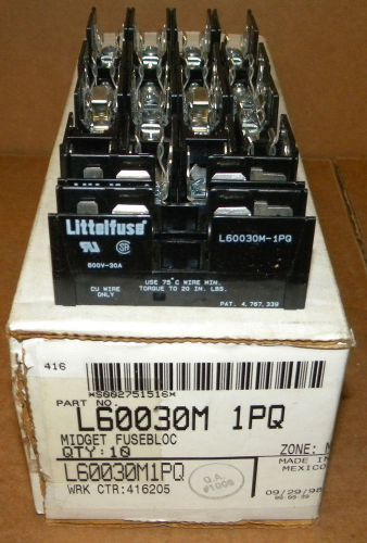 TEN LITTELFUSE L60030M-1PQ FUSE BLOCKS L60030M1PQ