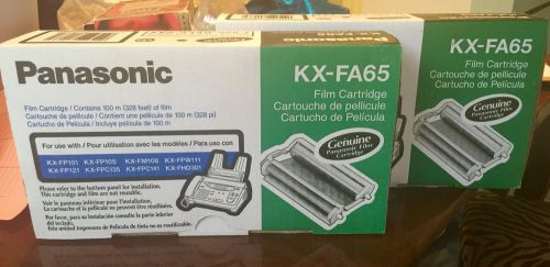 Lot Of 2 Genuine Panasonic KX-FA65 Film Cartridges. NIB