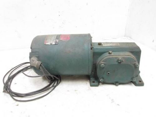 Reliance 1/4 hp electric motor 230v 1725 rpm 3 phase gear reduction reducer 86:1 for sale