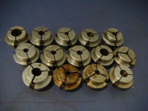 #10 ROUND STUB COLLET SET, 14 PCS. 3/16&#034;... 13/32&#034;, READ DESCRIPTION 02021522