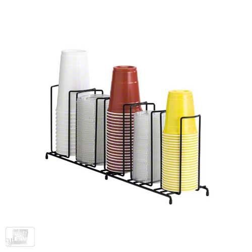 Dispense-Rite 5-Section Beverage Cup Dispensing Rack Countertop Soda Coffee