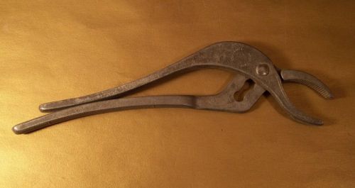 VINTAGE UTICA BRAND # 527 HARD JAW CANNON PLUG 9&#034; PLIERS