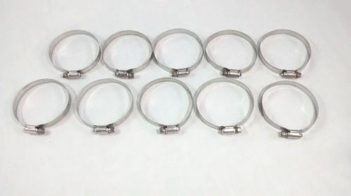 Lot of 10  318 stainless steel boat hose clamps 1 5/16- 3 1/4 inch  34- 82 mm for sale