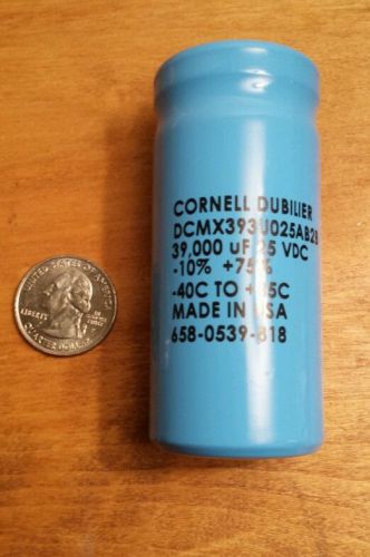 5 Pcs.Cornell Dubilier DCMX393U025AB2B Capacitor Alum Elec 39000Uf 25V +75 -10%