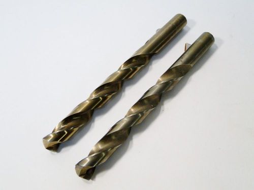 2 PC COBALT 1/2&#034; &amp; M-42 1/2&#034; DRILL BIT SET USA MADE