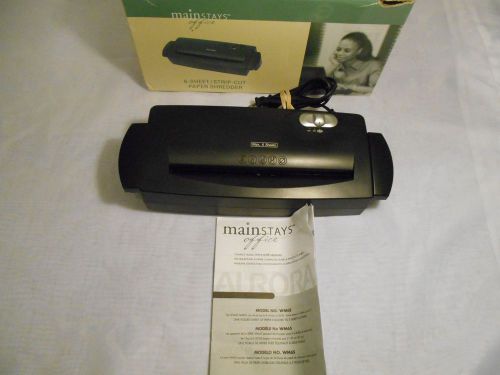 Mainstays Office 6-Sheet/Strip-Cut Paper Shredder