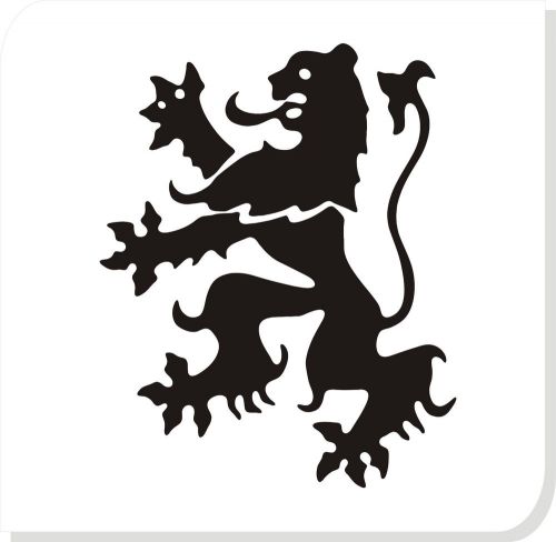 lion rampant in a circle car vinyl sticker decals truck window bumper decor #91