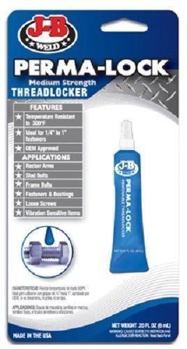 J-b weld perma-lock .20 oz 6 ml medium strength threadlocker 24206 for sale