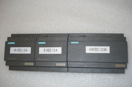 Set of 3 SIEMENS LOGO! Power 6EP1 332-1SH41 / 2x 6EP1 311-1SH01 POWER SUPPLY