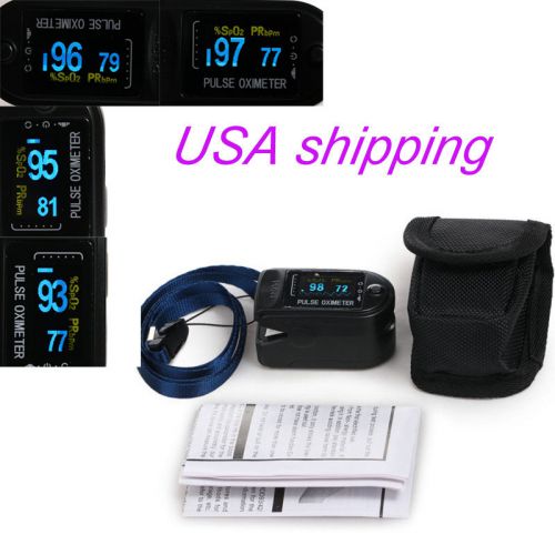 CONTEC OLED Fingertip Pulse Oximeter-Spo2 Monitor Fingerpulsoximeter CMS50D Blak