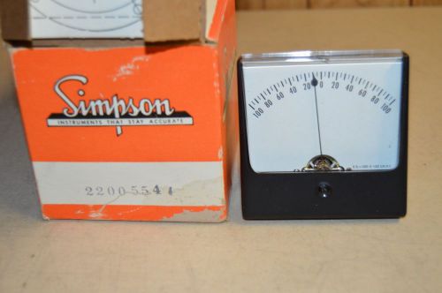 SIMPSON 2200-554 PANEL METER NOS