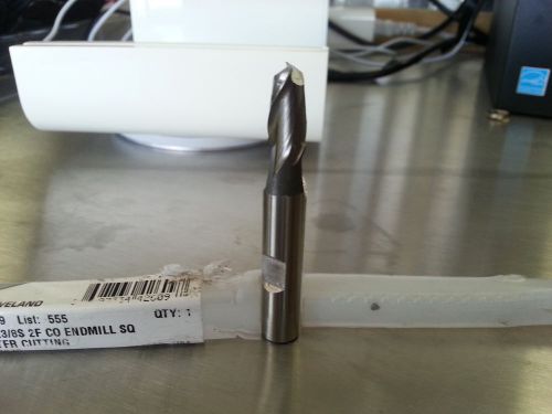 Cleveland end mill, cobalt, 5/16,2 fl, sgl sq end, cc for sale