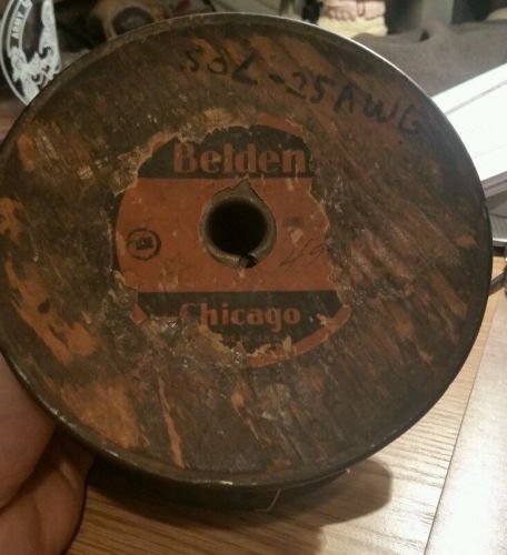 Antique Belden manufacturing company Chicago USA wire spool full copper wire