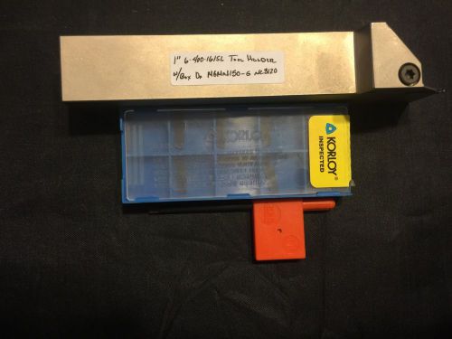 1&#034; 6-4001615L Tool Holder w/ Box of Korloy MGMN150 - G NC3120 Carbide Inserts