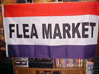FLEA MARKET-BUSINESS SIGN FLAG 3FT.X5FT.