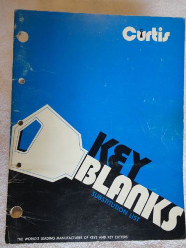 Curtis Key Blanks Substitution List Book - 2/1973 Edition - #70366-10M