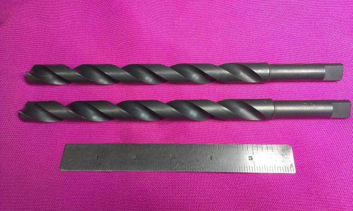 2 - NEW  HSS DRILL BITS 19/32&#034; Drilling Milling mill 1/2&#034; shank xtra length USA