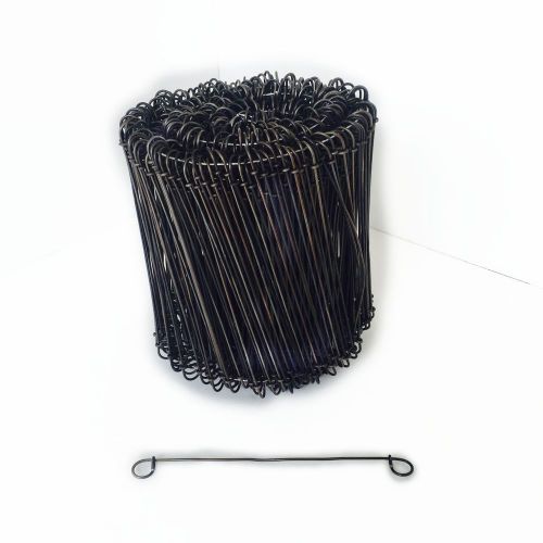 4&#034; METAL STEEL TIE WIRE BLACK DOUBLE LOOP CABLE REBAR 16GA 160 pcs