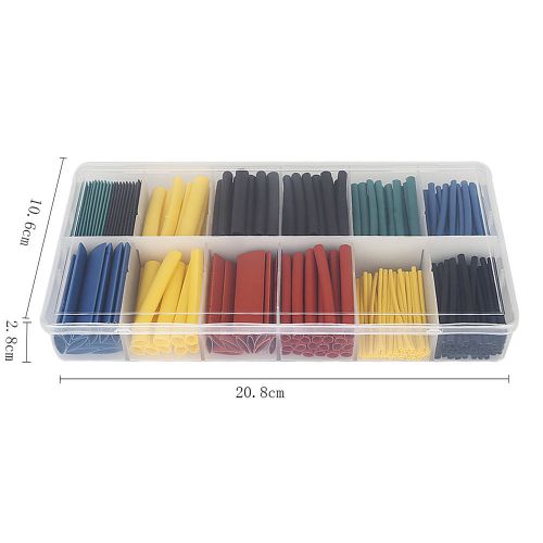 280pcs 8 sizes assortment 2:1 heat shrink tubing tube sleeving wrap wire kit for sale