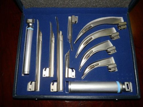 Macintosh &amp; Miller Conventional Laryngoscope Set With 4 Blades + C Size Handle