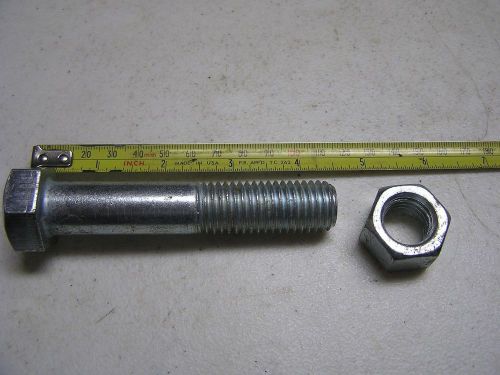 3/4&#034; X 4&#034; Bolt/Nut Grade 307A Coarse Thread Steel Hex Machine Bolt 5 Bolts 0701