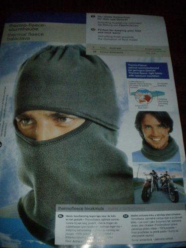 THERMAL FLEECE/Face Mask/Hood/Neck Warmer/Scarf/Beanie/ Balaclava BLACK x2Pieces