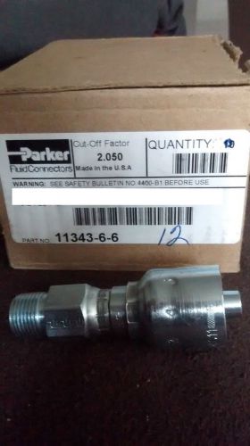 Parker Fluid Connectors P43-6 Model - 11343-6-6 Box of 12 Connectors