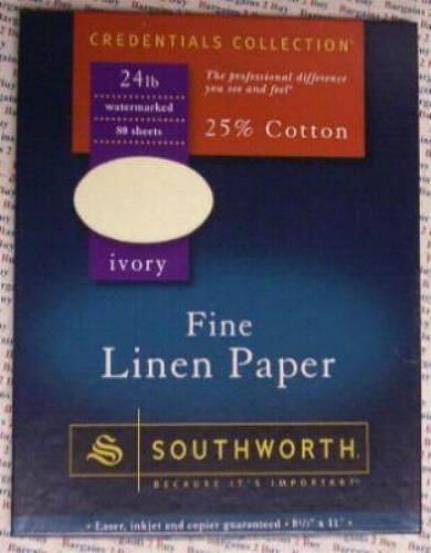 240 sht Southworth 24# Watermarked Bond,White,25% Rag