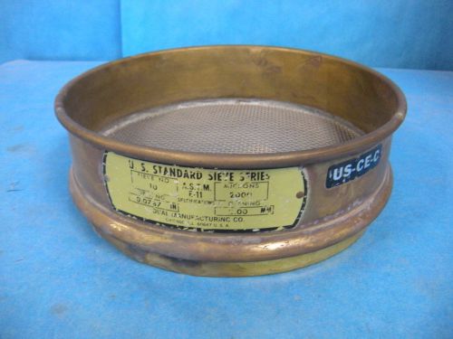 Dual Manufacturing Shaker Sieve No.10, .0787&#034; , 2mm Opening 8&#034; Diameter