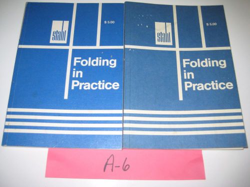 Heidelberg Stahl Commercial-Folder Instruction Book. &#034;Folding in Practice&#034; FreeS