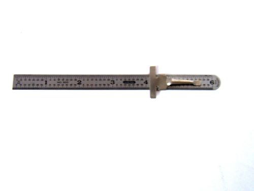Stainless general #300 t sq. 6&#034; ruler-standard, inch/feet- decimal equivalents for sale