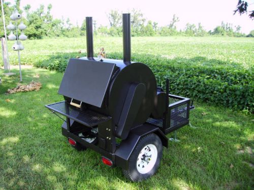 New Commercial BBQ Rotisserie Smoker Grill On Trailer SALE!!! NolensCustomSmoker