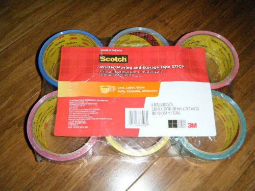 Scotch moving and storage tape 371cp, 1.88 in x 30 yd (pack of 6) fragile rooms+ for sale