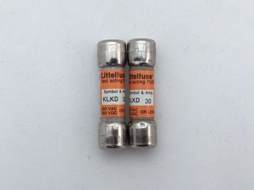 KLKD30 – Littelfuse, 30 Amp 600vac, Fast Acting Midget Fuse, (Size: 5AG)