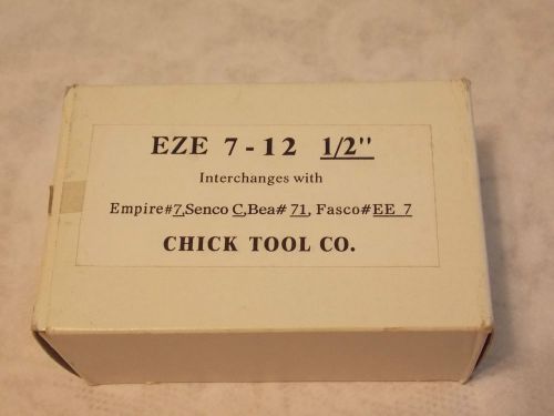 EZE  7 - 12 1/2&#034; BOX OF 10,000 STAPLES CHICK TOOL COMPANY