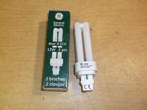 NEW GE Biax ECO Light Bulb 13W 2-Pin Fluoresent Lamp F13DBX/23/827 GX23-2