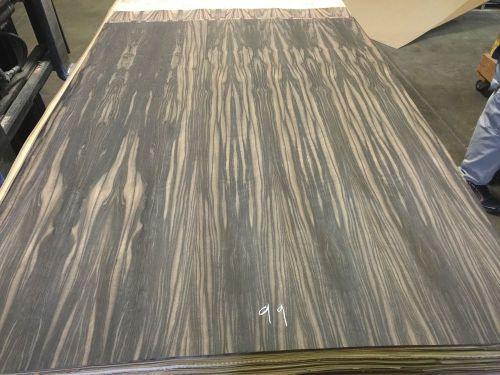 Wood Veneer Macassar Ebony 48x68 1 Piece 10Mil Paper Backed &#034;EXOTIC&#034; AIR 99