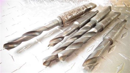 LOT OF 5 HSS 2MT TAPER SHANK DRILLS 1/2&#034; TO 37/64&#034; W&amp;B NATIONAL