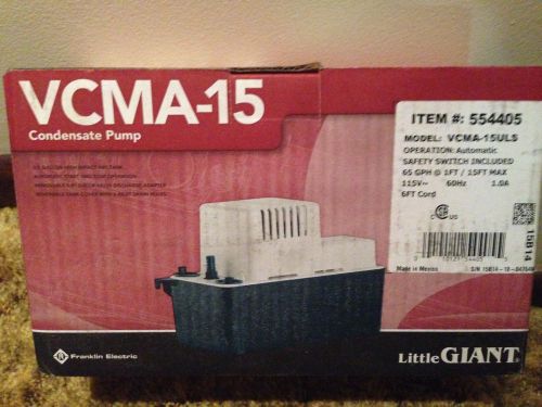 NEW LITTLE GIANT VCMA-15 CONDENSATE PUMP VCMA-15ULS 115V 60HZ 554405