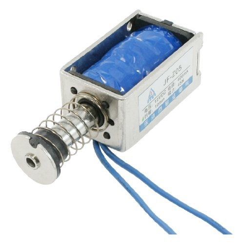 DC 12V 400mA Push Pull Type Open Frame Solenoid Electromagnet 10mm 45N 9.9LB