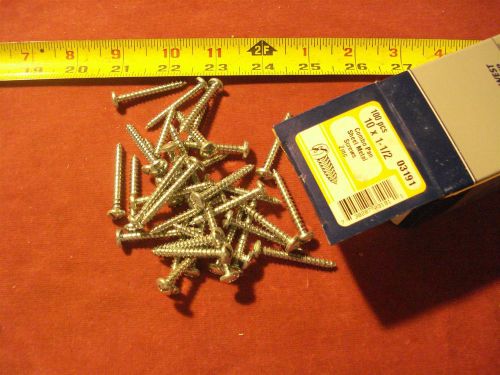 (4269.) Combo Pan Head Sheet Metal Screws  10 x 1-1/2&#034; Zinc Plated - 100 pc/box