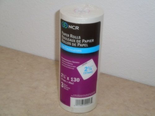 3 Pack NCR Paper Rolls For Calculators, Adding Machines #997922 2-1/4&#034; x 130&#039;