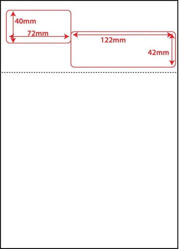 100 x EBAY INTEGRATED A4 ADREESS PRINTING LABELS &amp; INVOICE SLIP - SELF ADHESIVE