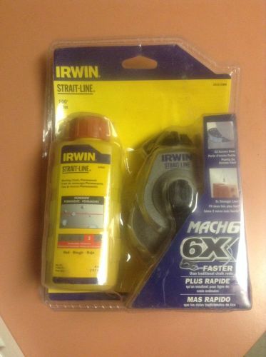 New Irwin Strait Line 2031315DS Mach6 Chalk Reel &amp; Chalk Combo