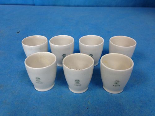 Selas #3001 #3010 34mm Porcelain Crucible Lot of 7